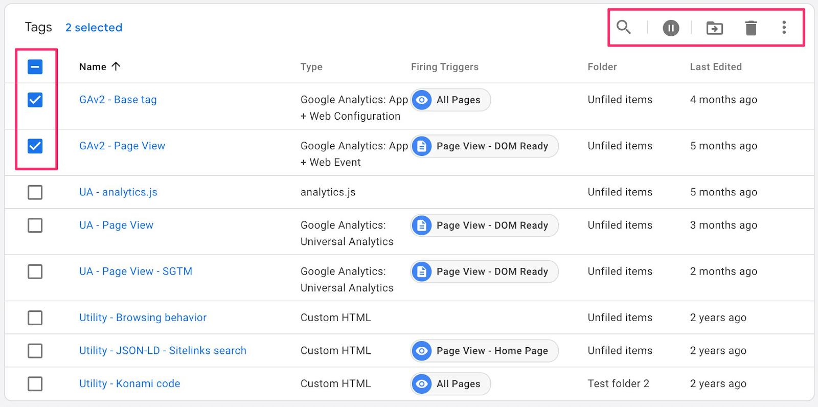 Bulk Actions With A Google Manager Account