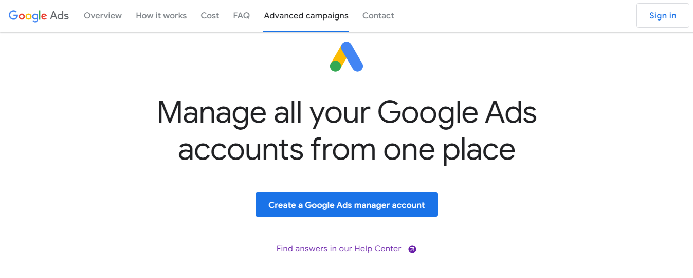 How To Create Your Google Ads Manager Account